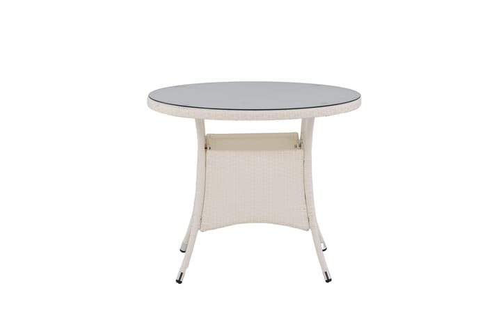 Ruokapöytä Volta Pyöreä 90 cm Valkoinen - Venture Home - Ruokapöytä terassille