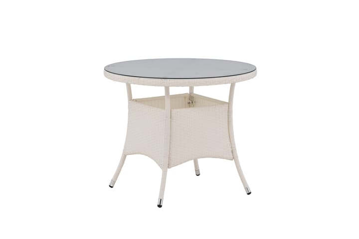 Ruokapöytä Volta Pyöreä 90 cm Valkoinen - Venture Home - Ruokapöytä terassille