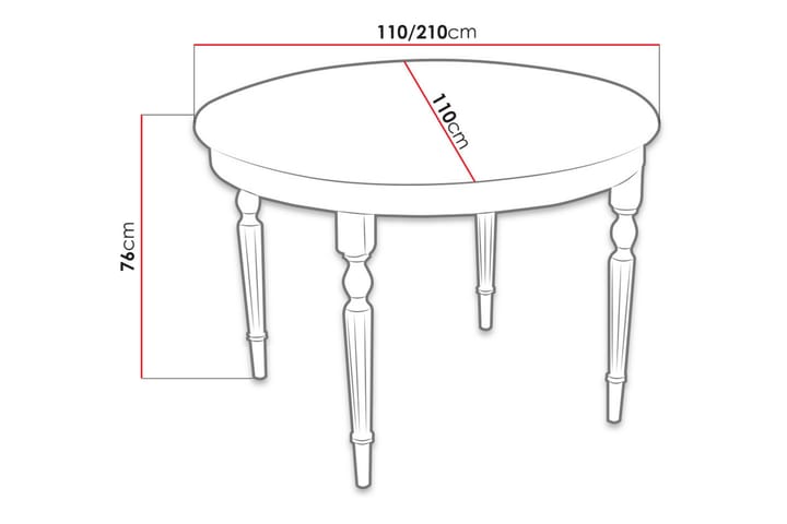 Ruokapöytä Tabell 110x110x78 cm - Tammi - Ruokapöydät & keittiön pöydät
