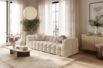 4-istuttava Sohva Elise - Beige - Huonekalut - Sohva - 3:n istuttava sohva