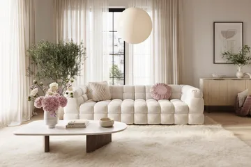 4-istuttava Sohva Elise - Beige - Huonekalut - Sohva - 3:n istuttava sohva