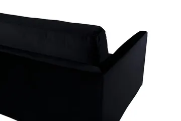 Zoom 3-istuttava syvä sohva 262 cm samettia - Musta - Huonekalut - Sohva - 3:n istuttava sohva
