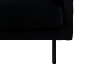 Zoom 3-istuttava syvä sohva 262 cm samettia - Musta - Huonekalut - Sohva - 3:n istuttava sohva
