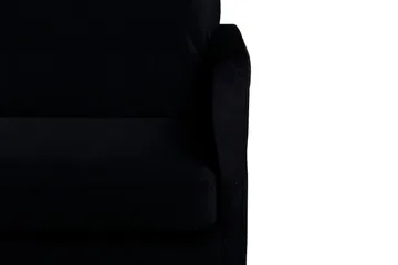Zoom 3-istuttava syvä sohva 262 cm samettia - Musta - Huonekalut - Sohva - 3:n istuttava sohva