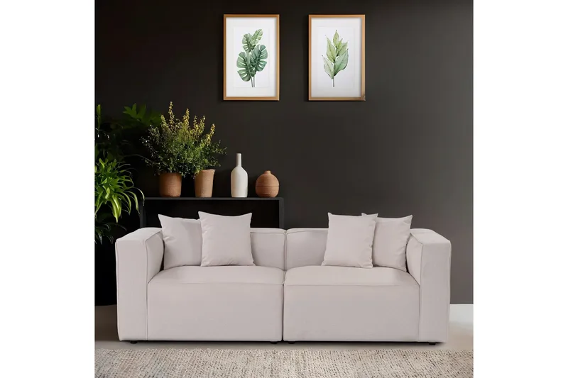 2-istuttava Sohva Abbas - Ecru - Huonekalut - Sohva - Moduulisohva