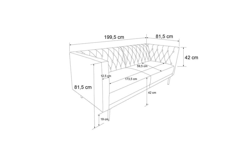 2-istuttava sohva Marseille Smaragdinvihreä - Smaragdinvihreä - Huonekalut - Sohva - 2:n istuttava sohva