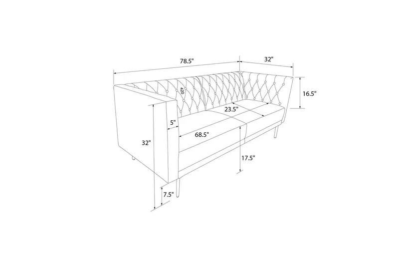 2-istuttava sohva Marseille Smaragdinvihreä - Smaragdinvihreä - Huonekalut - Sohva - 2:n istuttava sohva