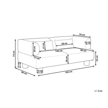 2-istuttava sohva Movik - Vaaleanvihreä - Huonekalut - Sohva - 2:n istuttava sohva