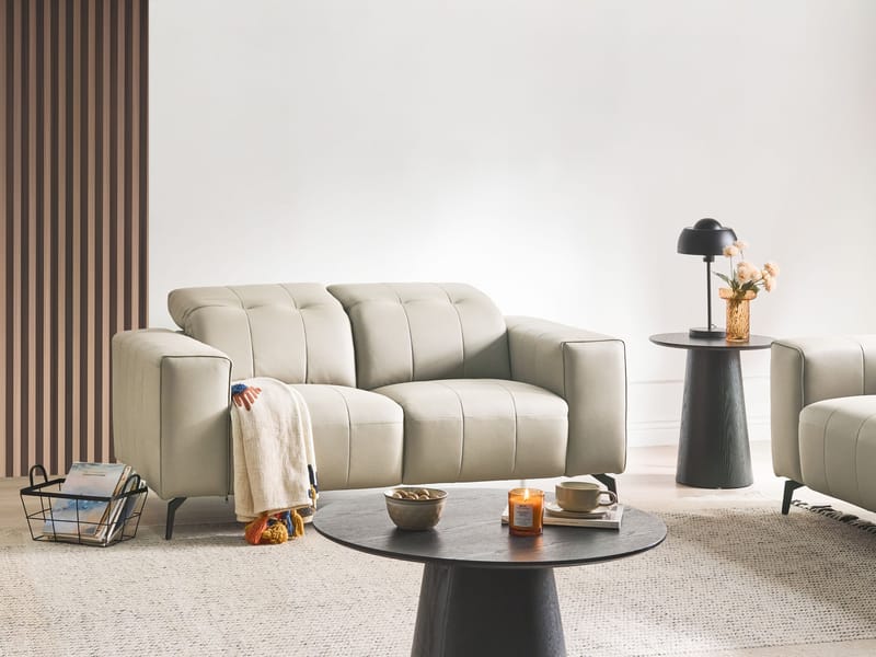2-istuttava sohva Ommel - Vaalea beige - Huonekalut - Sohva - Mekanismisohva - 2 istuttava mekanismisohva