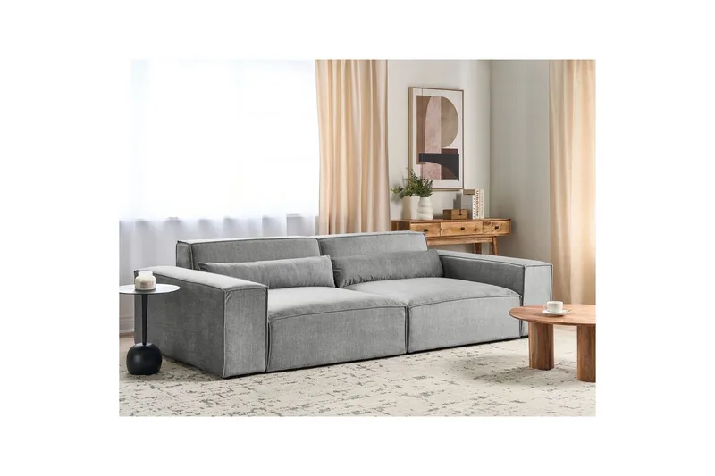 2-sitssoffa Beliani Hellnar Beige Grey - Huonekalut - Sohva - 2:n istuttava sohva