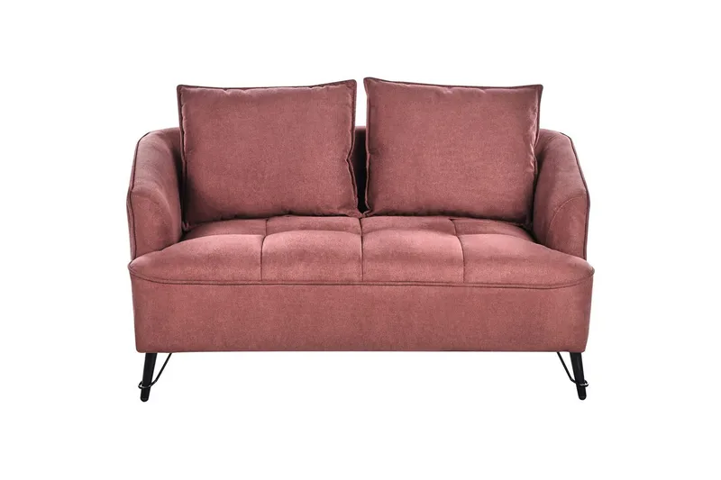 2-sitssoffa Beliani Hobro Brun, Svart NO_BRAND Pink, Vaaleanpunainen