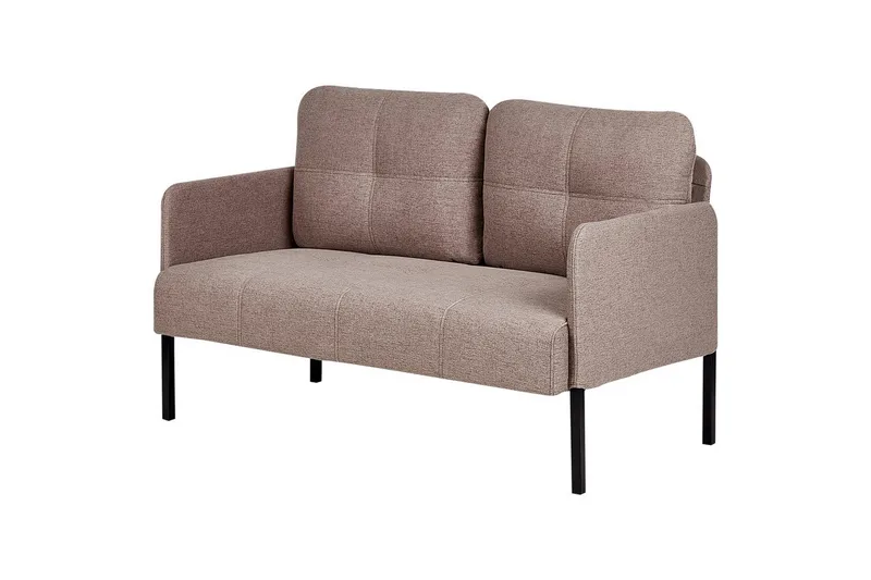 2-sitssoffa Beliani Lahti Beige, svart NO_BRAND Brown||Black - Huonekalut - Sohva - 2:n istuttava sohva