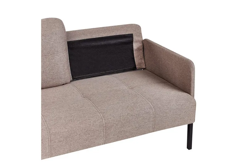 2-sitssoffa Beliani Lahti Beige, svart NO_BRAND Brown||Black - Huonekalut - Sohva - 2:n istuttava sohva