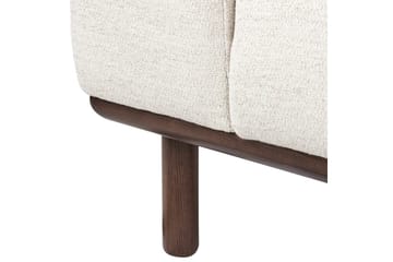 2-sitssoffa Beliani Laurila Beige, mörkt trä Beige||Dark colored wood - Huonekalut - Sohva - 2:n istuttava sohva