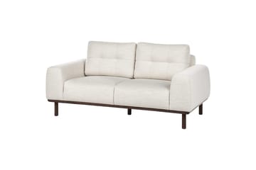 2-sitssoffa Beliani Laurila Beige, mörkt trä Beige||Dark colored wood - Huonekalut - Sohva - 2:n istuttava sohva