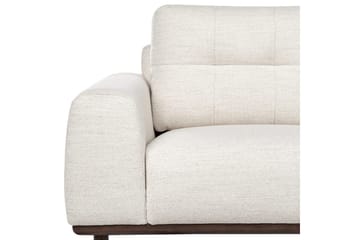 2-sitssoffa Beliani Laurila Beige, mörkt trä Beige||Dark colored wood - Huonekalut - Sohva - 2:n istuttava sohva