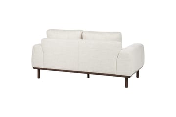 2-sitssoffa Beliani Laurila Beige, mörkt trä Beige||Dark colored wood - Huonekalut - Sohva - 2:n istuttava sohva