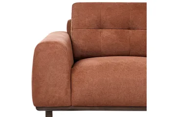 2-sitssoffa Beliani Laurila Beige, mörkt trä Brown||Dark colored wood - Huonekalut - Sohva - 2:n istuttava sohva