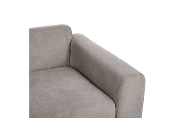 2-sitssoffa Beliani Laurila Beige, mörkt trä Grey||Dark colored wood - Huonekalut - Sohva - 2:n istuttava sohva