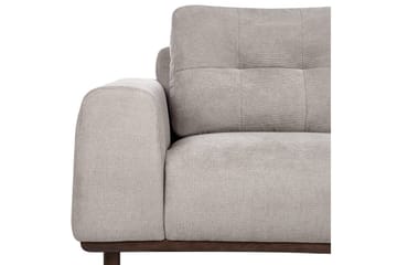 2-sitssoffa Beliani Laurila Beige, mörkt trä Grey||Dark colored wood - Huonekalut - Sohva - 2:n istuttava sohva