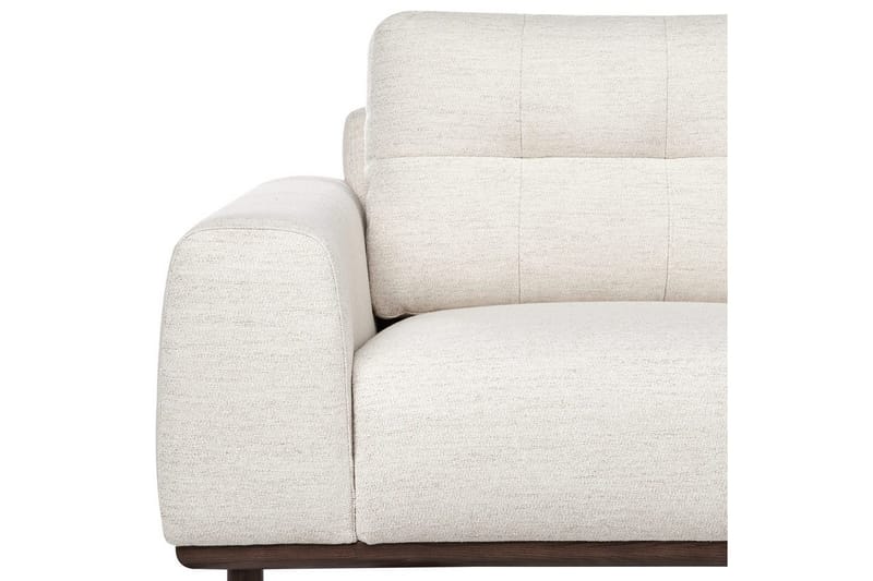 2-sitssoffa Beliani Laurila Beige, mörkt trä NO_BRAND Beige||Dark colored wood - Huonekalut - Sohva - 2:n istuttava sohva