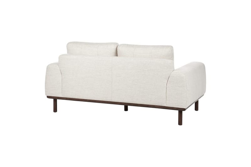 2-sitssoffa Beliani Laurila Beige, mörkt trä NO_BRAND Beige||Dark colored wood - Huonekalut - Sohva - 2:n istuttava sohva