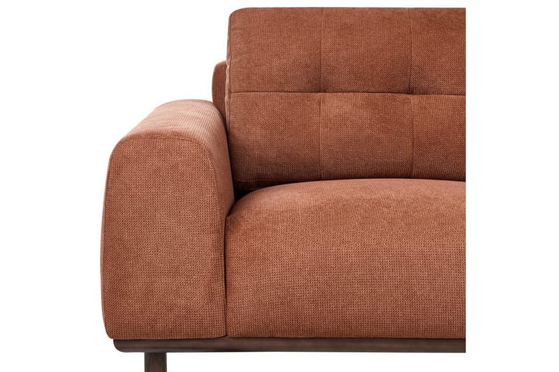 2-sitssoffa Beliani Laurila Beige, mörkt trä NO_BRAND Brown||Dark colored wood - Huonekalut - Sohva - 2:n istuttava sohva