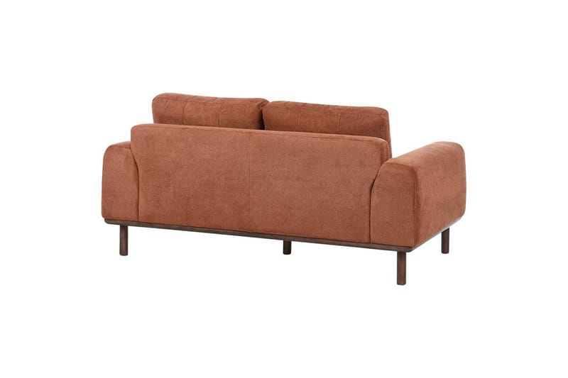 2-sitssoffa Beliani Laurila Beige, mörkt trä NO_BRAND Brown||Dark colored wood - Huonekalut - Sohva - 2:n istuttava sohva