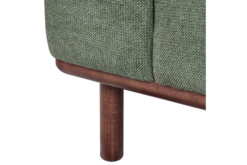 2-sitssoffa Beliani Laurila Beige, mörkt trä NO_BRAND Green||Dark colored wood - Huonekalut - Sohva - 2:n istuttava sohva