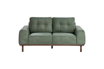 2-sitssoffa Beliani Laurila Beige, mörkt trä NO_BRAND Green||Dark colored wood