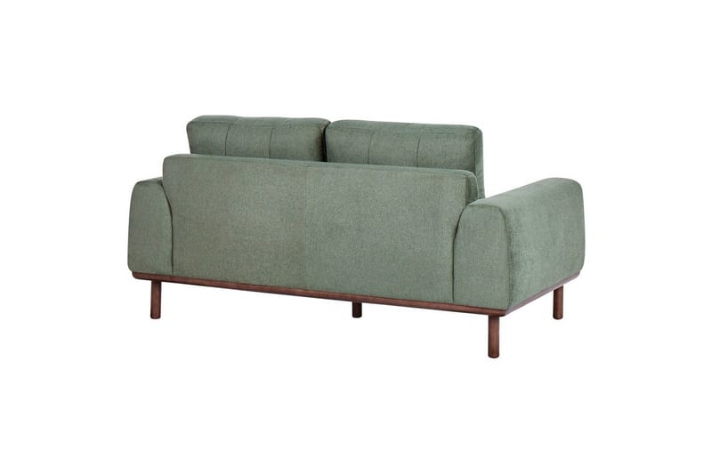 2-sitssoffa Beliani Laurila Beige, mörkt trä NO_BRAND Green||Dark colored wood - Huonekalut - Sohva - 2:n istuttava sohva