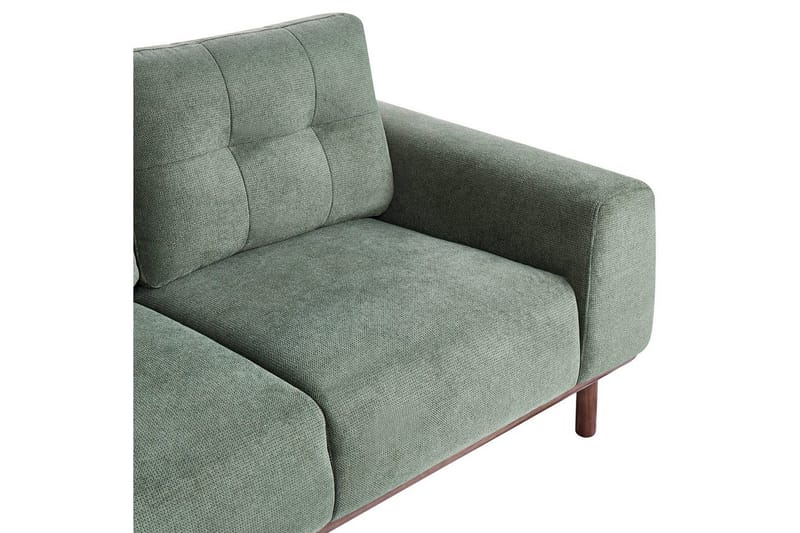 2-sitssoffa Beliani Laurila Beige, mörkt trä NO_BRAND Green||Dark colored wood - Huonekalut - Sohva - 2:n istuttava sohva