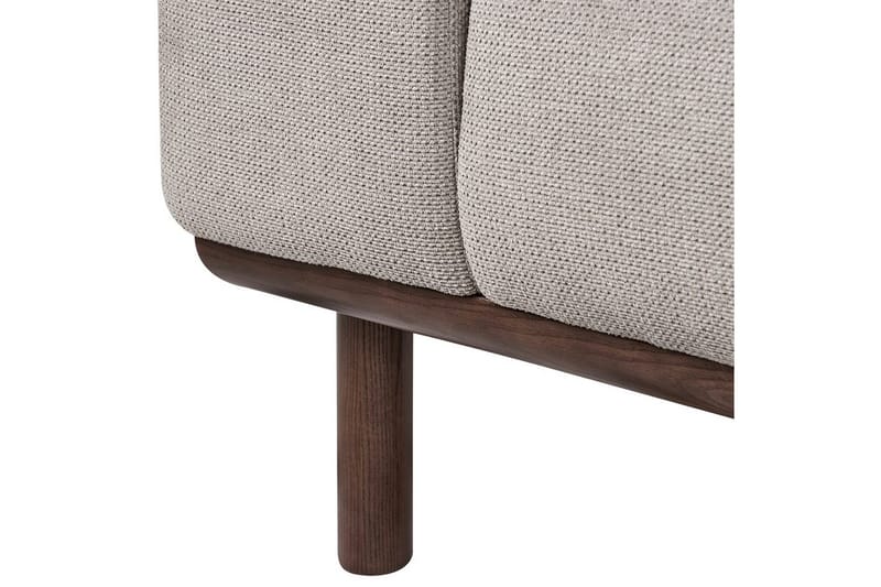 2-sitssoffa Beliani Laurila Beige, mörkt trä NO_BRAND Grey||Dark colored wood - Huonekalut - Sohva - 2:n istuttava sohva
