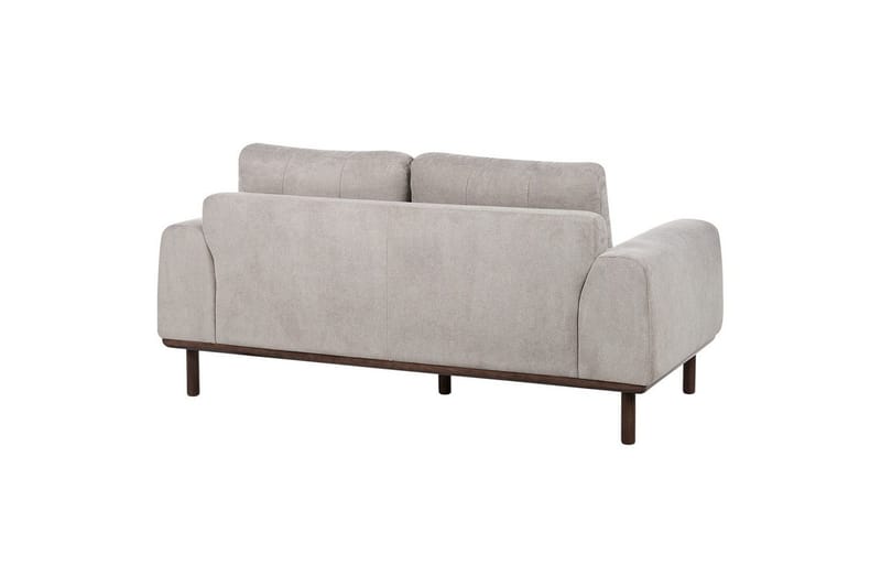 2-sitssoffa Beliani Laurila Beige, mörkt trä NO_BRAND Grey||Dark colored wood - Huonekalut - Sohva - 2:n istuttava sohva