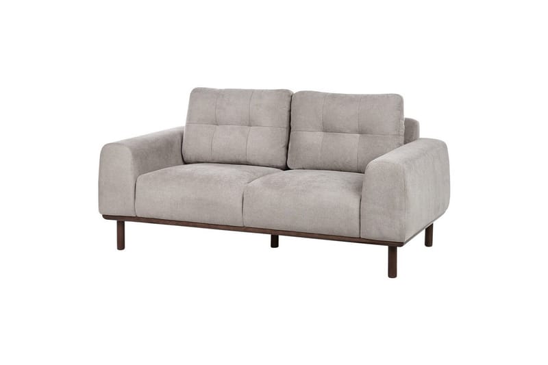 2-sitssoffa Beliani Laurila Beige, mörkt trä NO_BRAND Grey||Dark colored wood - Huonekalut - Sohva - 2:n istuttava sohva