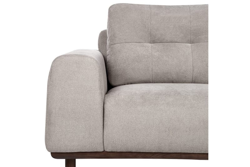 2-sitssoffa Beliani Laurila Beige, mörkt trä NO_BRAND Grey||Dark colored wood - Huonekalut - Sohva - 2:n istuttava sohva