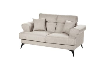 2-sitssoffa Beliani Skive Beige Beige - Huonekalut - Sohva - 2:n istuttava sohva