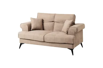 2-sitssoffa Beliani Skive Beige Brown - Ruskea - Huonekalut - Sohva - 2:n istuttava sohva