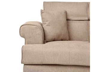 2-sitssoffa Beliani Skive Beige Brown - Ruskea - Huonekalut - Sohva - 2:n istuttava sohva