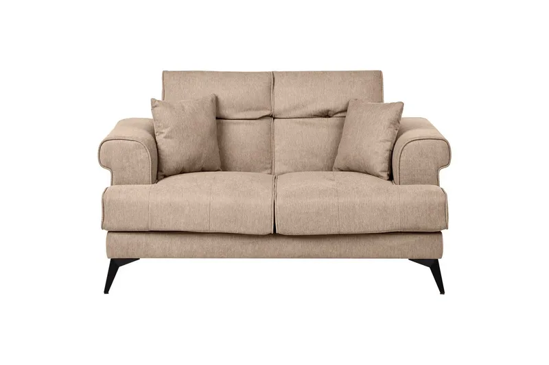 2-sitssoffa Beliani Skive Beige NO_BRAND Brown, Ruskea