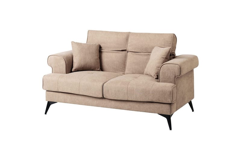 2-sitssoffa Beliani Skive Beige NO_BRAND Brown - Ruskea - Huonekalut - Sohva - 2:n istuttava sohva