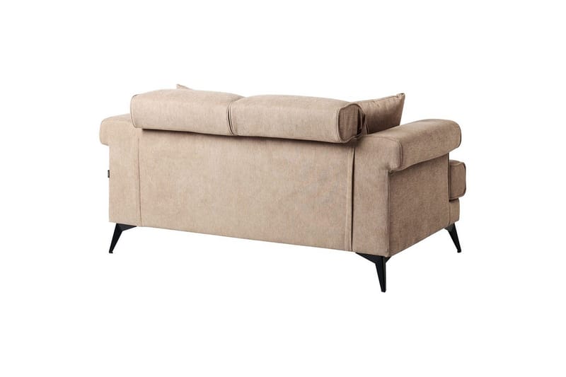 2-sitssoffa Beliani Skive Beige NO_BRAND Brown - Ruskea - Huonekalut - Sohva - 2:n istuttava sohva