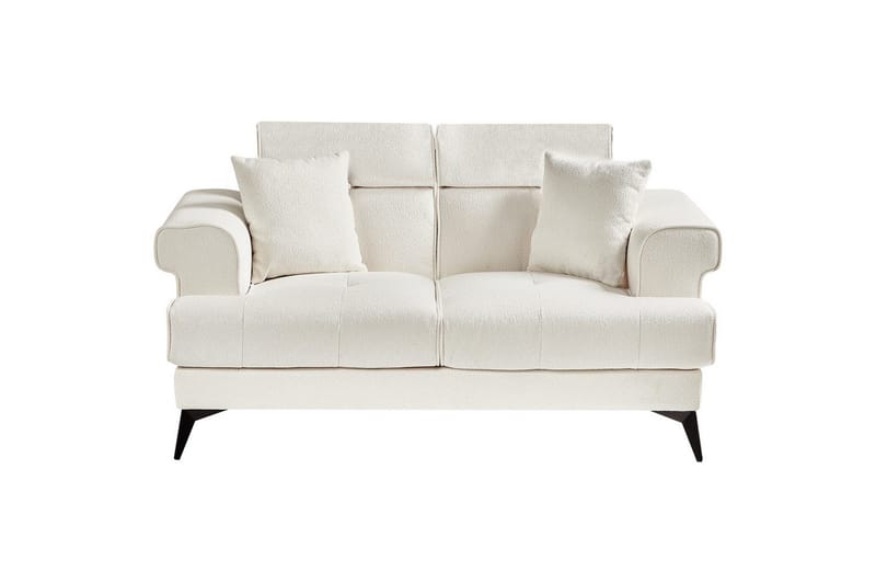 2-sitssoffa Beliani Skive Beige NO_BRAND White||Black - Huonekalut - Sohva - 2:n istuttava sohva