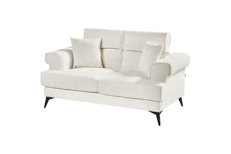 2-sitssoffa Beliani Skive Beige NO_BRAND White||Black - Huonekalut - Sohva - 2:n istuttava sohva