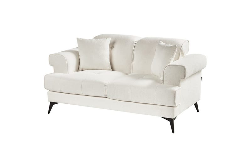 2-sitssoffa Beliani Skive Beige NO_BRAND White||Black - Huonekalut - Sohva - 2:n istuttava sohva