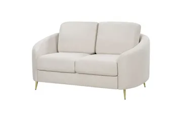 2-sitssoffa Beliani Trosa Beige, guld Beige||GOLD - Huonekalut - Sohva - 2:n istuttava sohva