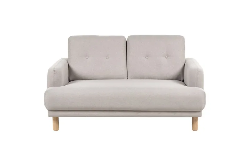 2-sitssoffa Beliani Tuve Beige, ljust trä, Bouclé Beige||Light colored wood VALUE_MISSING_2 - Huonekalut - Sohva - 2:n istuttava sohva