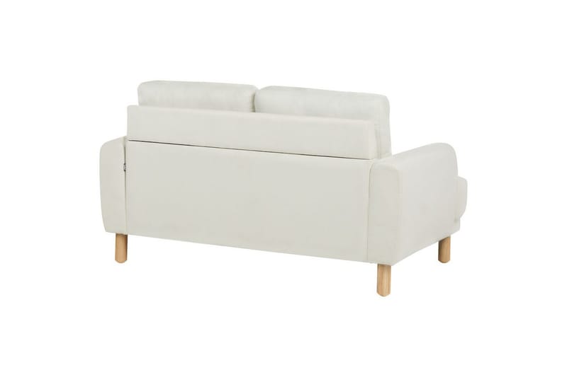 2-sitssoffa Beliani Tuve Beige, ljust trä, Bouclé White||Light colored wood VALUE_MISSING_4 - Huonekalut - Sohva - 2:n istuttava sohva