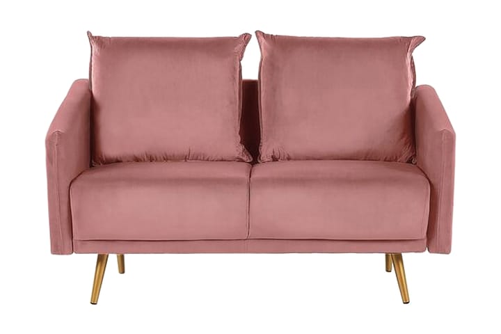 2:n ist Sohva Aarsby - Sametti / vaaleanpunainen - 2:n istuttava sohva - Sohva