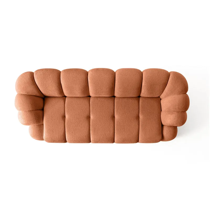 3-istuttava sohva Atelier Del Sofa Octavio (233 x 70 x 80 cm) Laatanpunainen - Huonekalut - Sohva - 3:n istuttava sohva